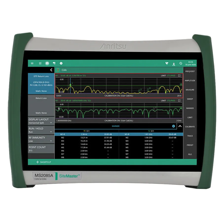 Anritsu MS2085A-0806 Cable and Antenna Analyzer