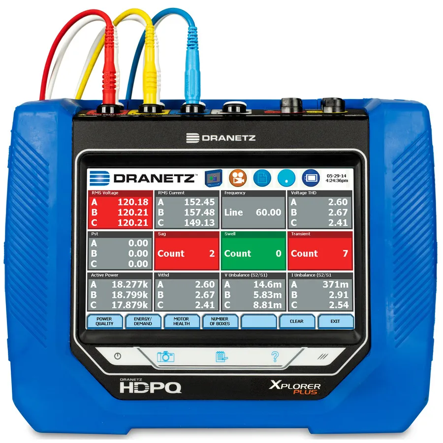 Dranetz HDPQ-P-XAMFLEX3PKG Xplorer Plus Power Quality Analyzer