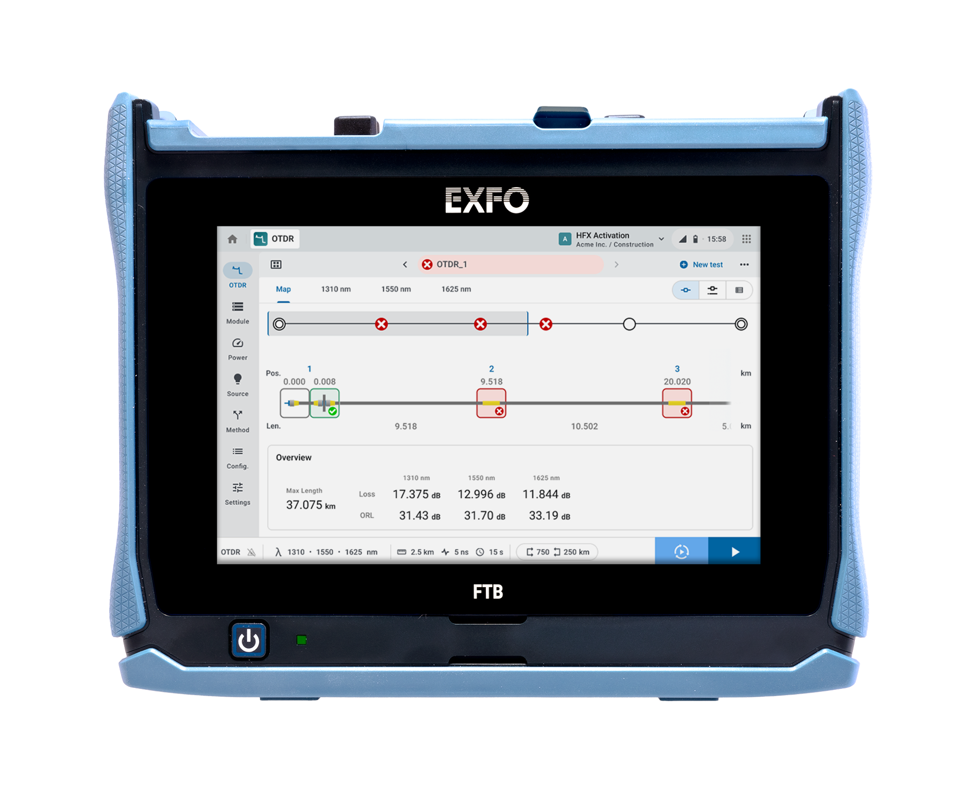 EXFO FTB-LITE-720D Quad Fiber Optic Tester