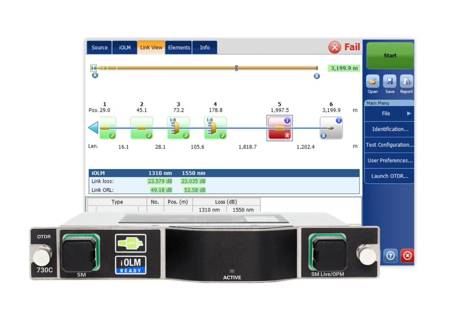 EXFO FTBx-730C Singlemode OTDR