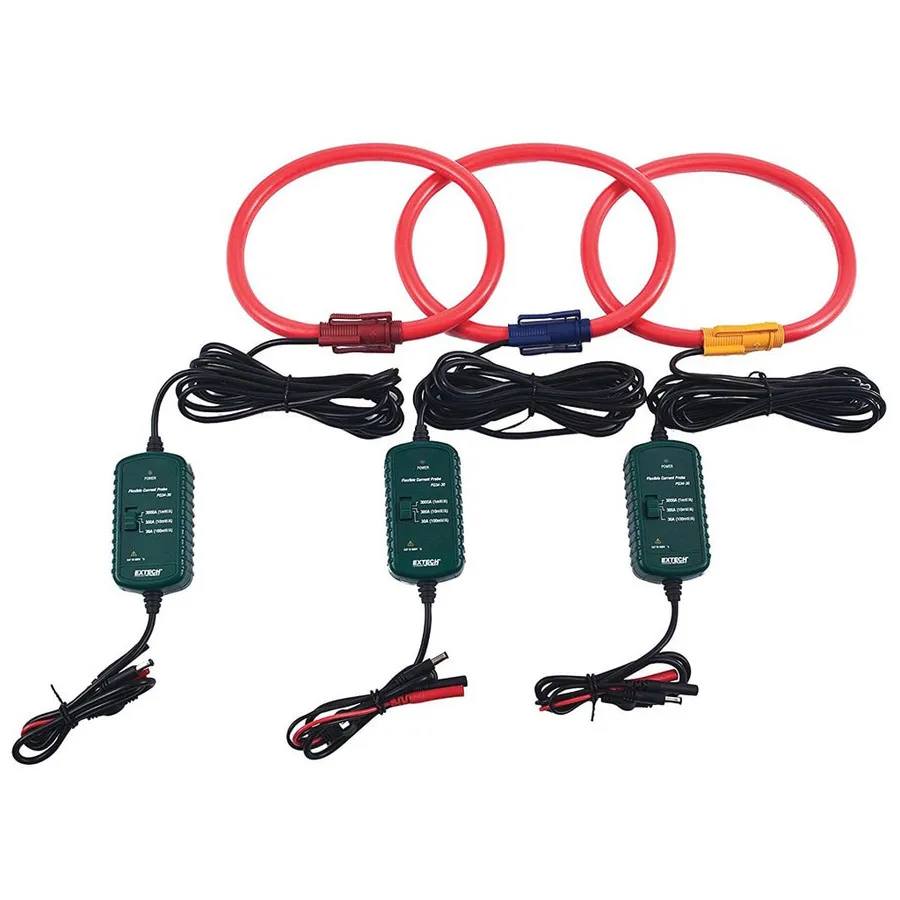 Extech PQ34-30 Flexible Current Clamp Probe, 3000A, 24" Long