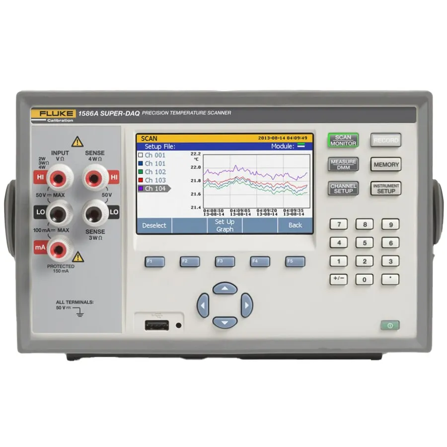 Fluke 1586A/DS-HC 120 Super-DAQ Temperature Scanner with Module and Multiplexer