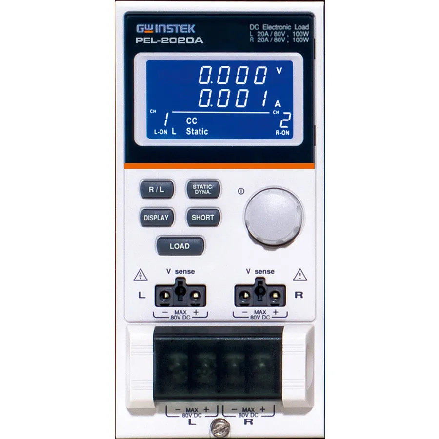 GW Instek PEL-2020A DC Electronic Load Module Dual Channel
