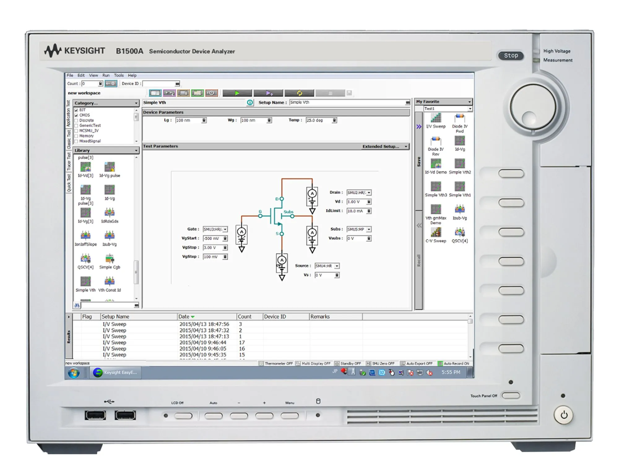 Keysight B1500A Semiconductor Device Analyzer