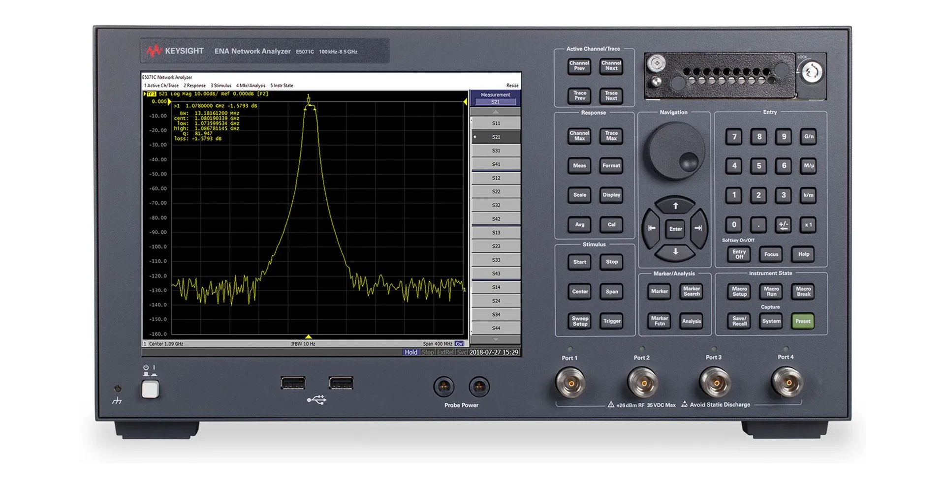 Keysight E5071C Vector Network Analyzer