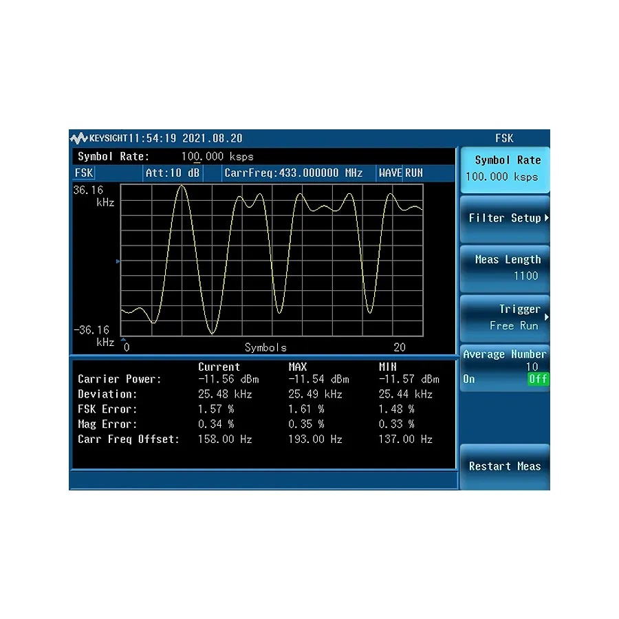 Keysight N9321CK/DMA ASK/FSK Demodulation Analysis Option