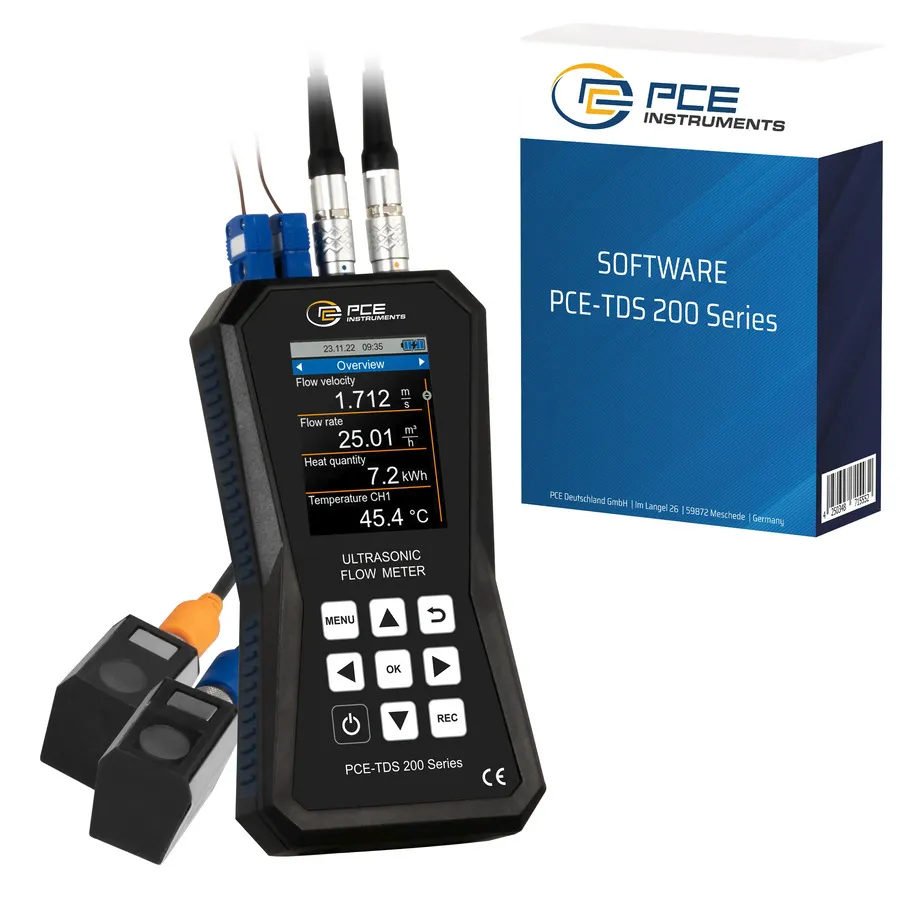PCE Instruments PCE-TDS 200+ S-SW-KIT Ultrasonic Flow Meter