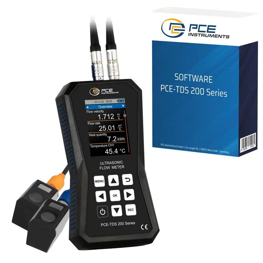 PCE Instruments PCE-TDS 200 S-SW-KIT Ultrasonic Flow Meter with Software