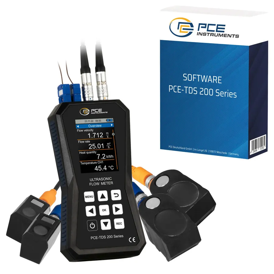PCE Instruments PCE-TDS 200+ SM-SW-KIT Ultrasonic Flow Meter