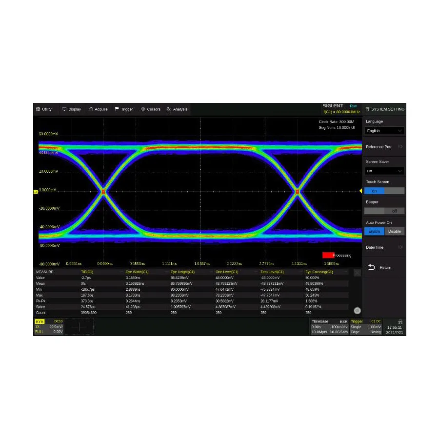 Siglent SDS6000Pro-EJ Eye Diagram and Jitter Analysis Software