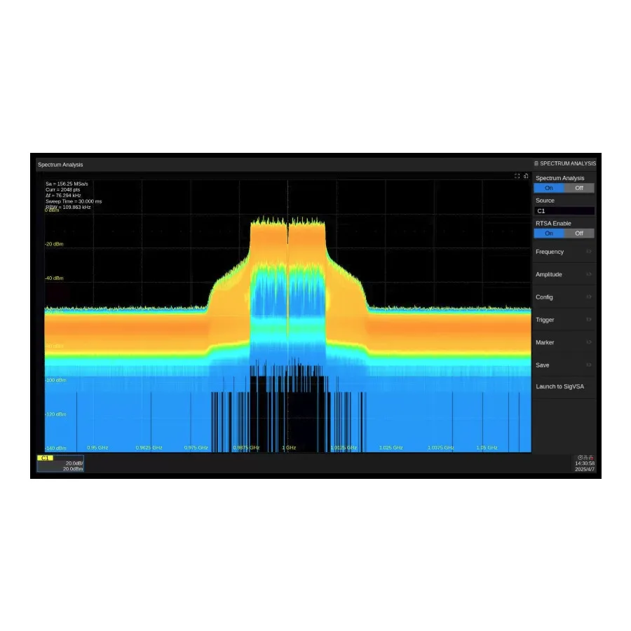 Siglent SDS7000A-RFA RTSA/DDC Signal Analysis Software