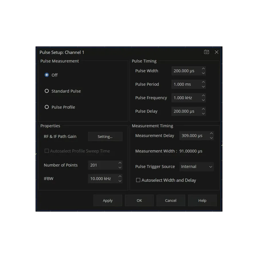 Siglent SNA5000-PM Pulse Measurement