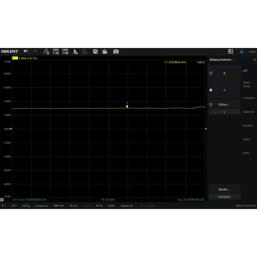 Siglent SNA6000-MT Material Measurement Software