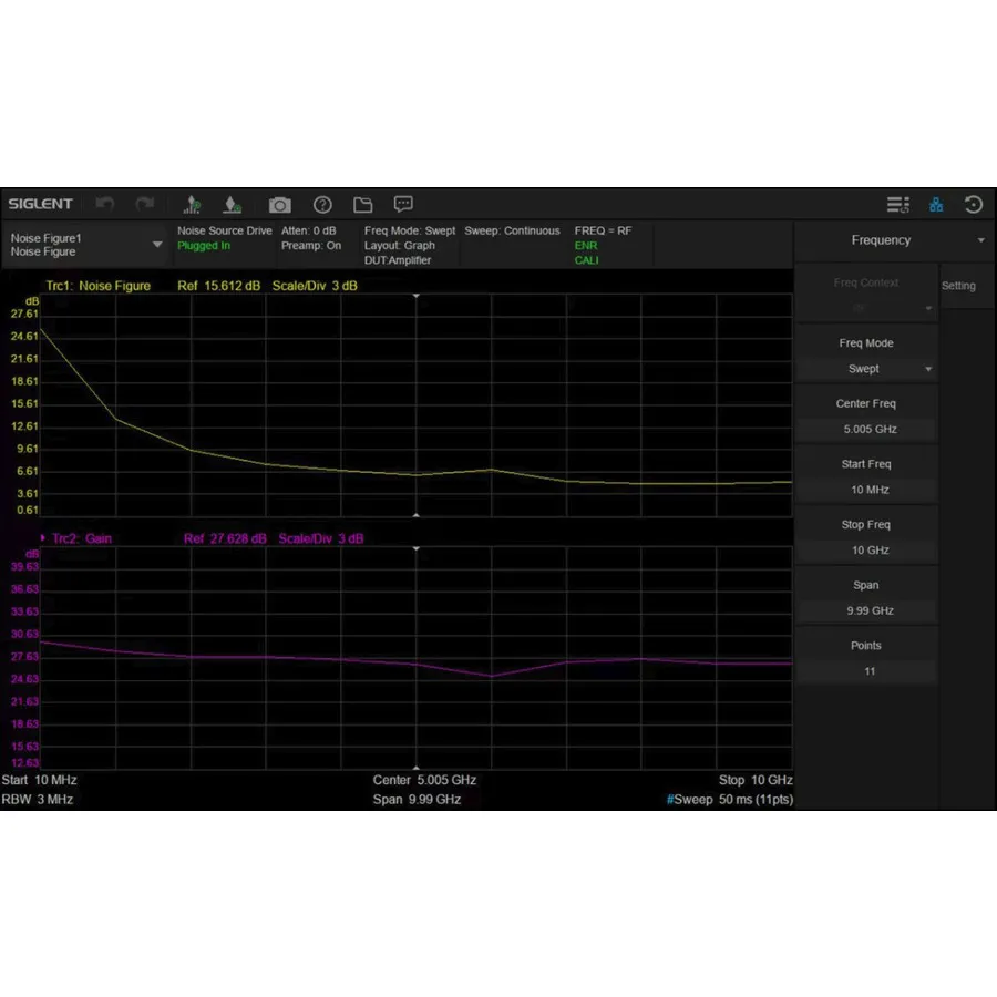 Siglent SSA5000-NF Noise Figure Measurement Software