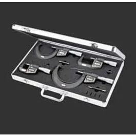 Starrett S3732BXFLZ Electronic Micrometer Set, 0-4"
